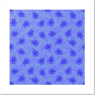 Anemone Field Blue Posters and Art